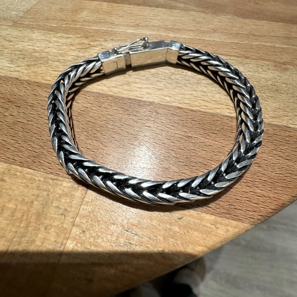 Men silver 925 bracelet - Picture 1 of 3